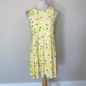 PAPPAGALLO  Gwen Life Gives You Lemons Swing Mini Dress Sleeveless Size Small